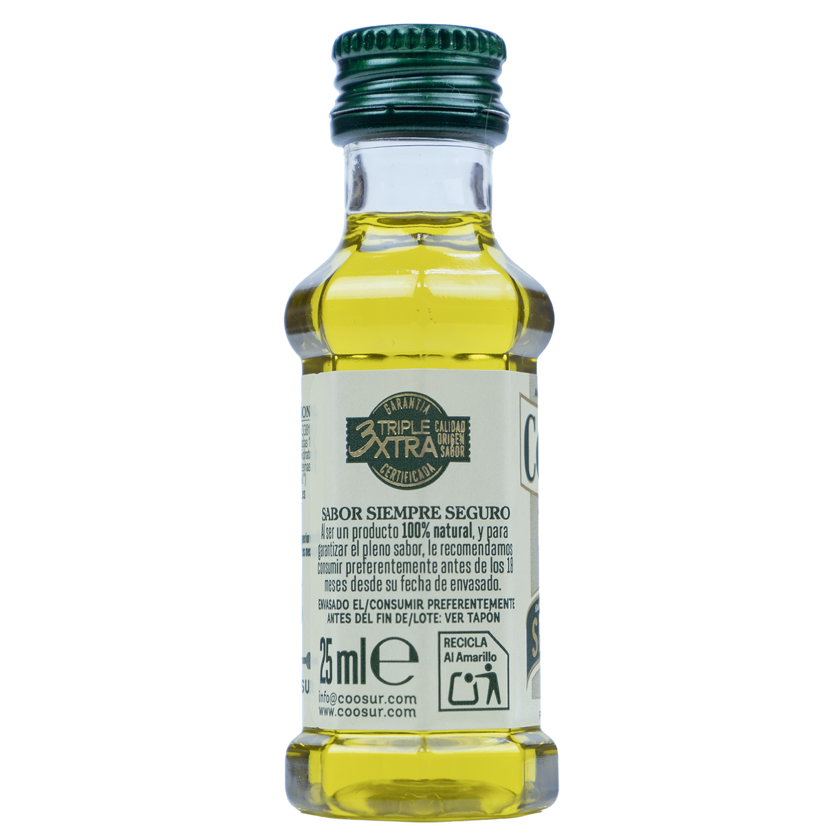 Caja de 300 uds miniaturas de aceite de oliva virgen extra 25 ml