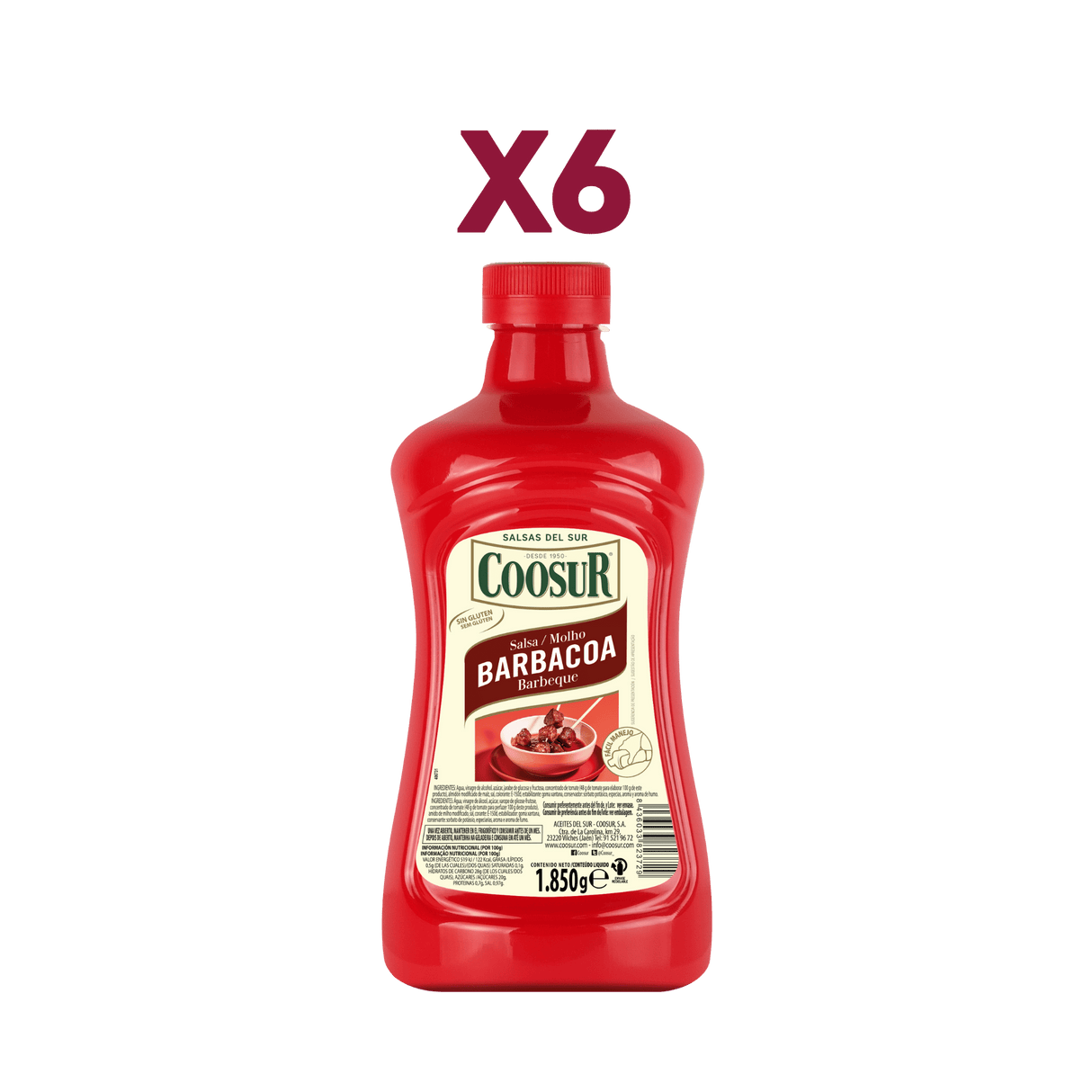 Pack de 6x1850 gr Salsa Barbacoa