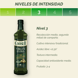 nivel de intensidad 3: recolección media, segunda mitad de campaña, cultivo intensivo/tradicional, acidez libre <0,30º, textura intermedia, capacidad antioxidante media, frutado 3-4