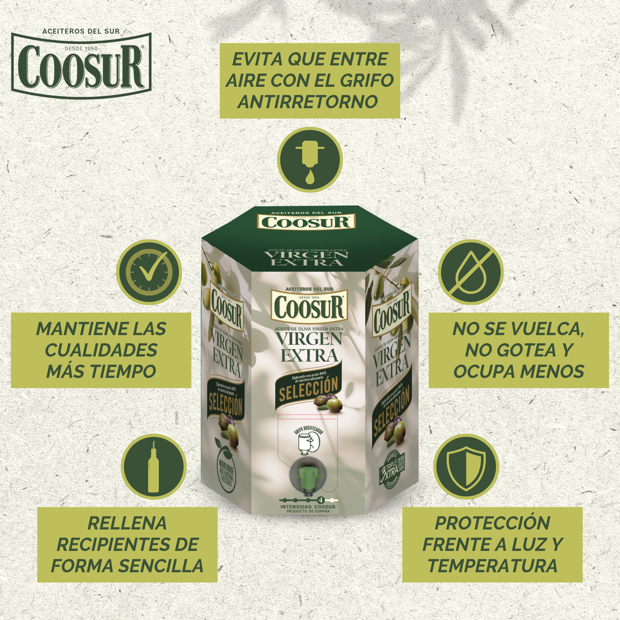 Bag in Box Aceite de Oliva Virgen Extra Selección 4L