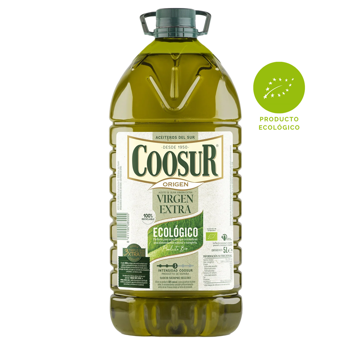 ACEITE DE OLIVA VIRGEN EXTRA ECOLÓGICO 5 L