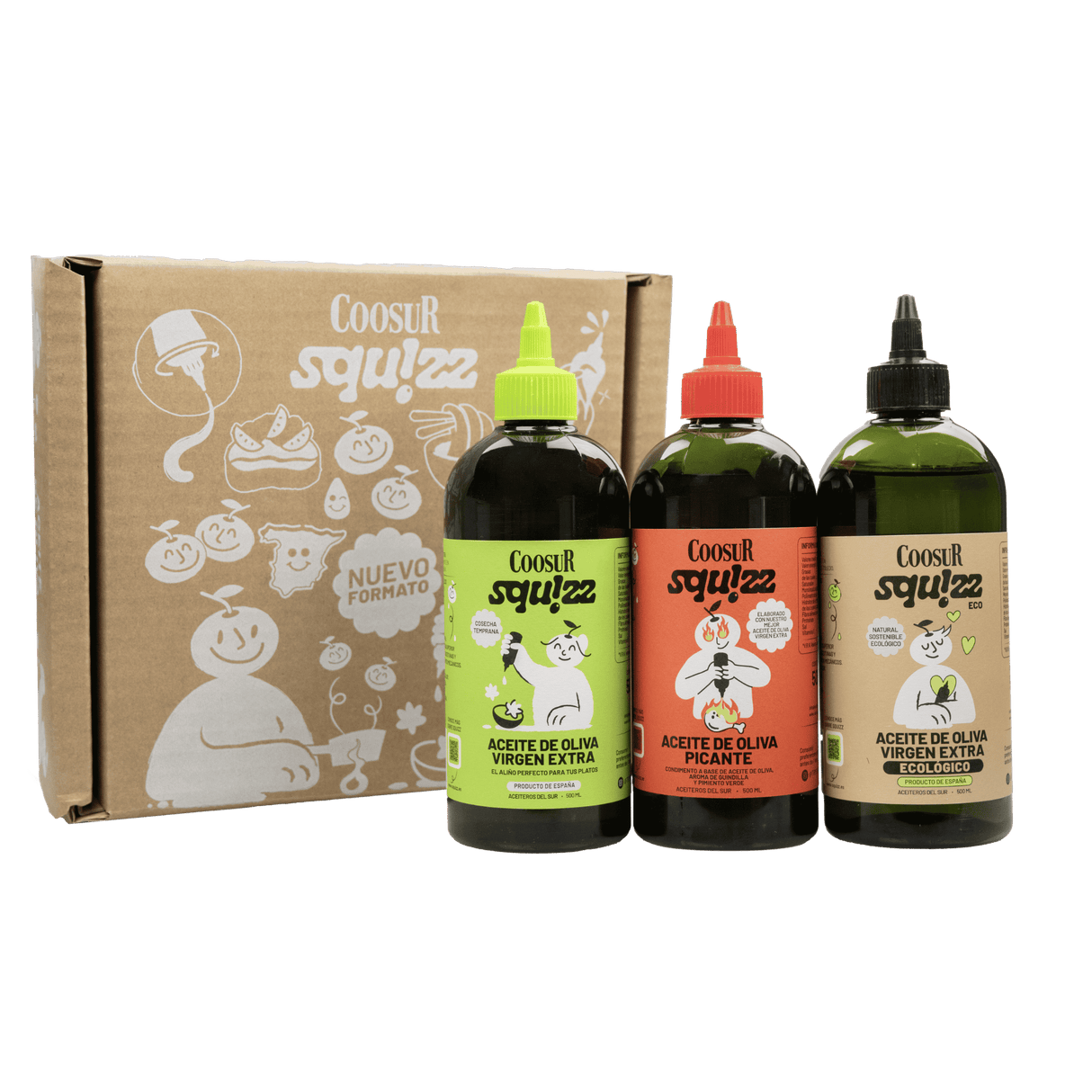 Pack Coosur Squizz 3x500 ml | Cosecha Temprana , Ecológico y Picante