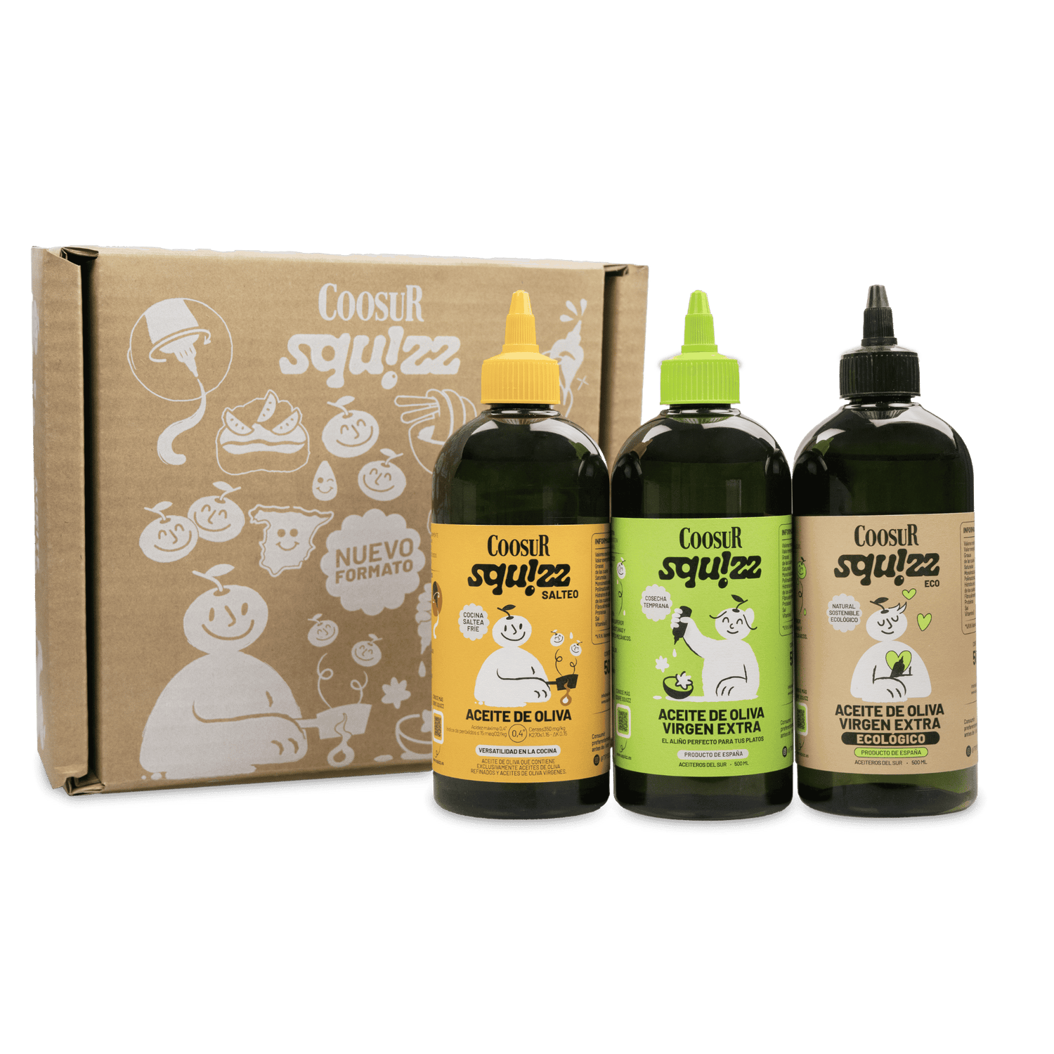 Pack Coosur Squizz 3x500 ml | Cosecha Temprana , Salteo y Ecológico