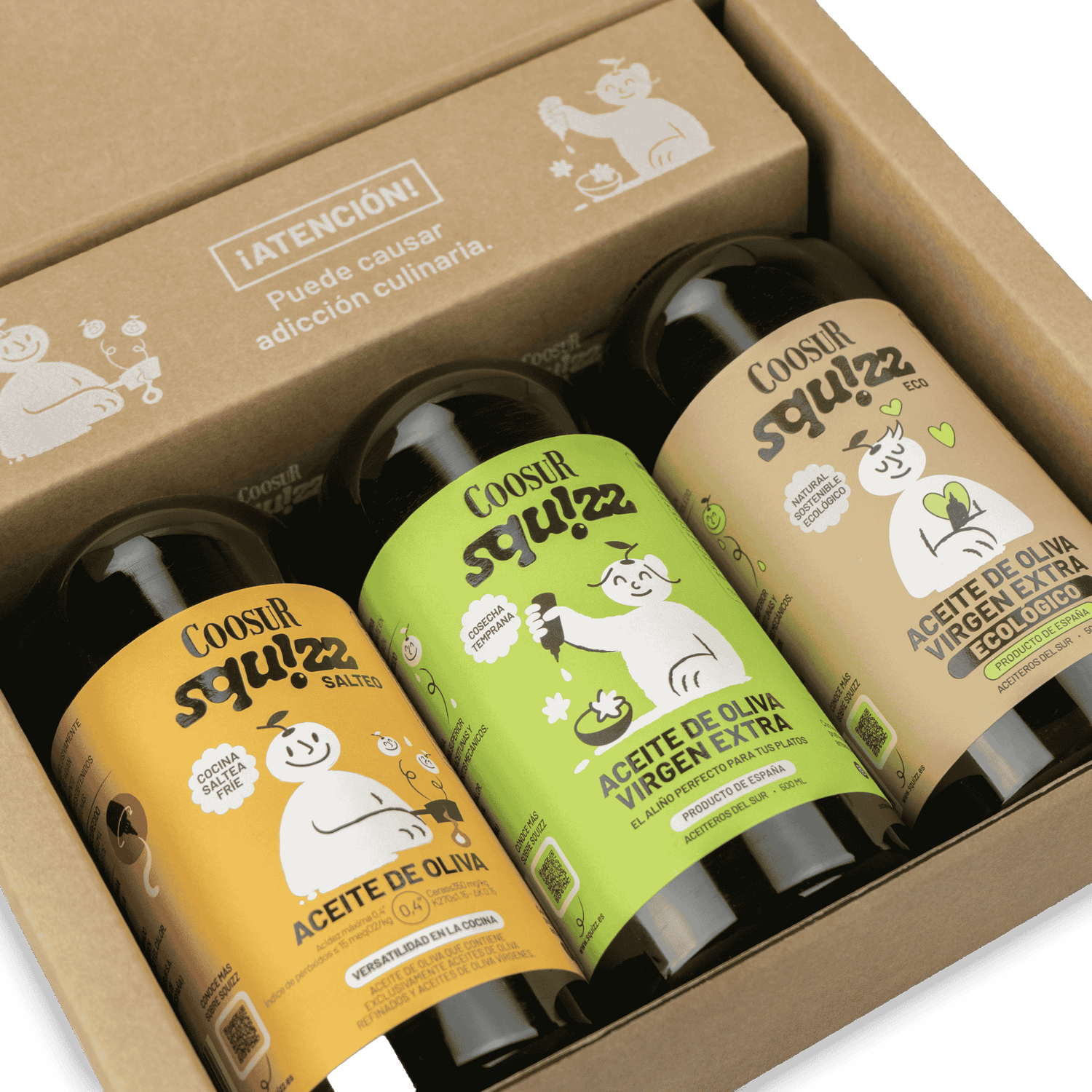 Pack Coosur Squizz 3x500 ml | Cosecha Temprana , Salteo y Ecológico