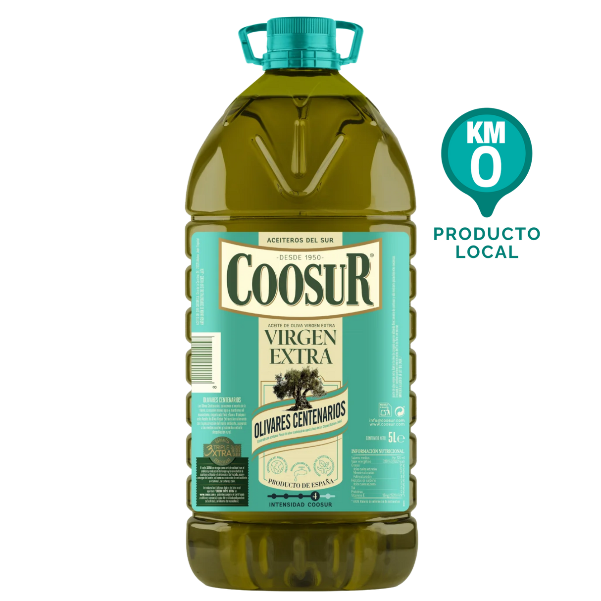 Aceite de oliva virgen extra Coosur 5L Olivares Centenarios