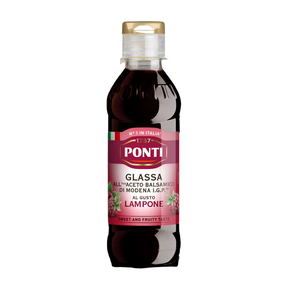 Glassa de aceto balsámico IGP Módena con zumo de frambuesa de Ponti 250 g